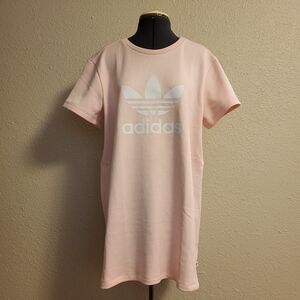 Adidas Light Peachy-Pink Trefoil Knit Dress Size Medium